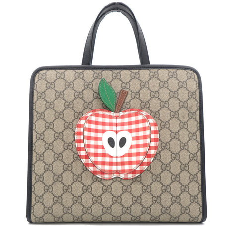 Children's tote bag with apple