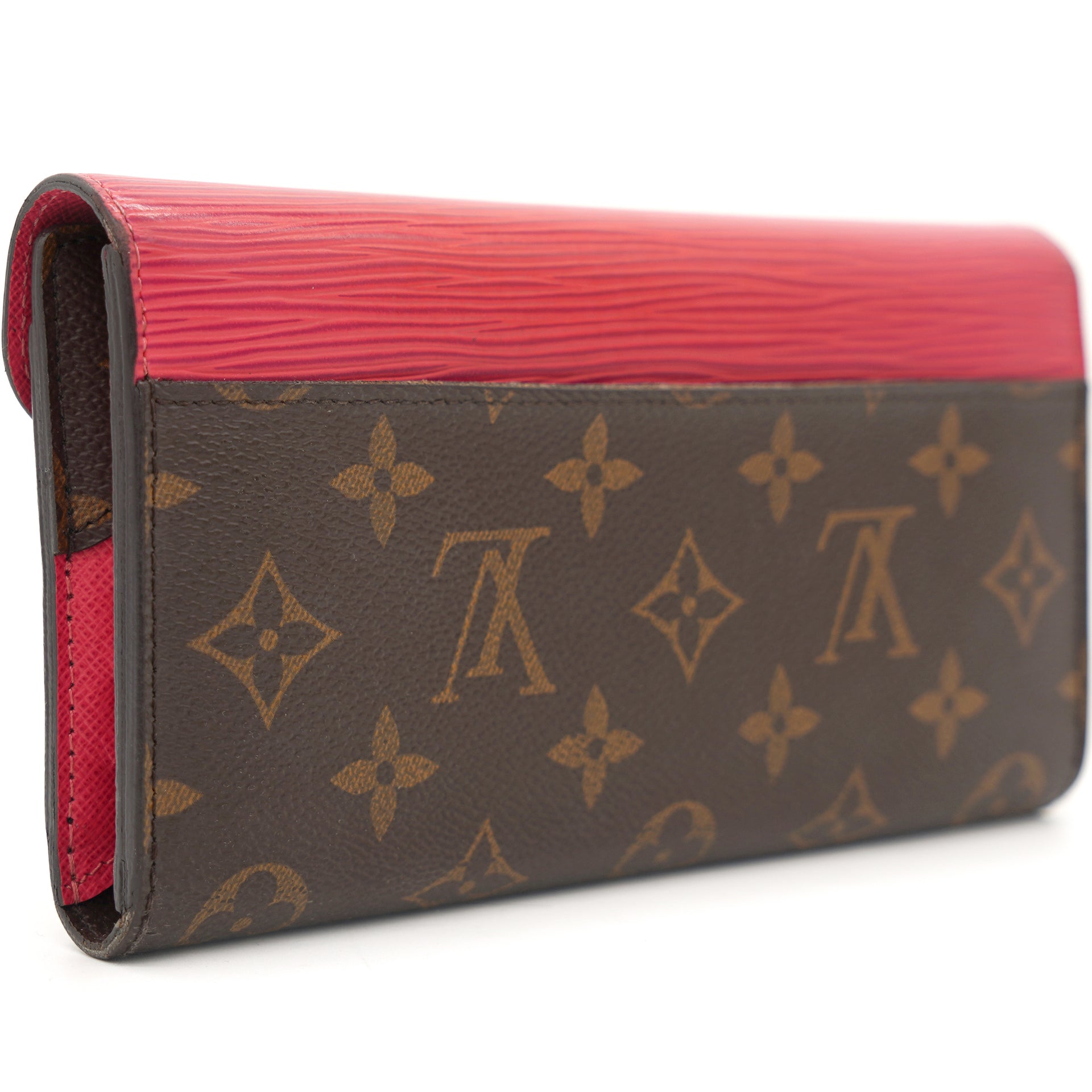 Cherry Epi Leather and Monogram Canvas Marie-Lou Long Wallet