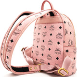 Pink Visetos Coated Canvas and Leather Mini Flower Stark-Bebe Boo Backpack