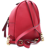 Red Leather Monster Eyes Mini Backpack Bag
