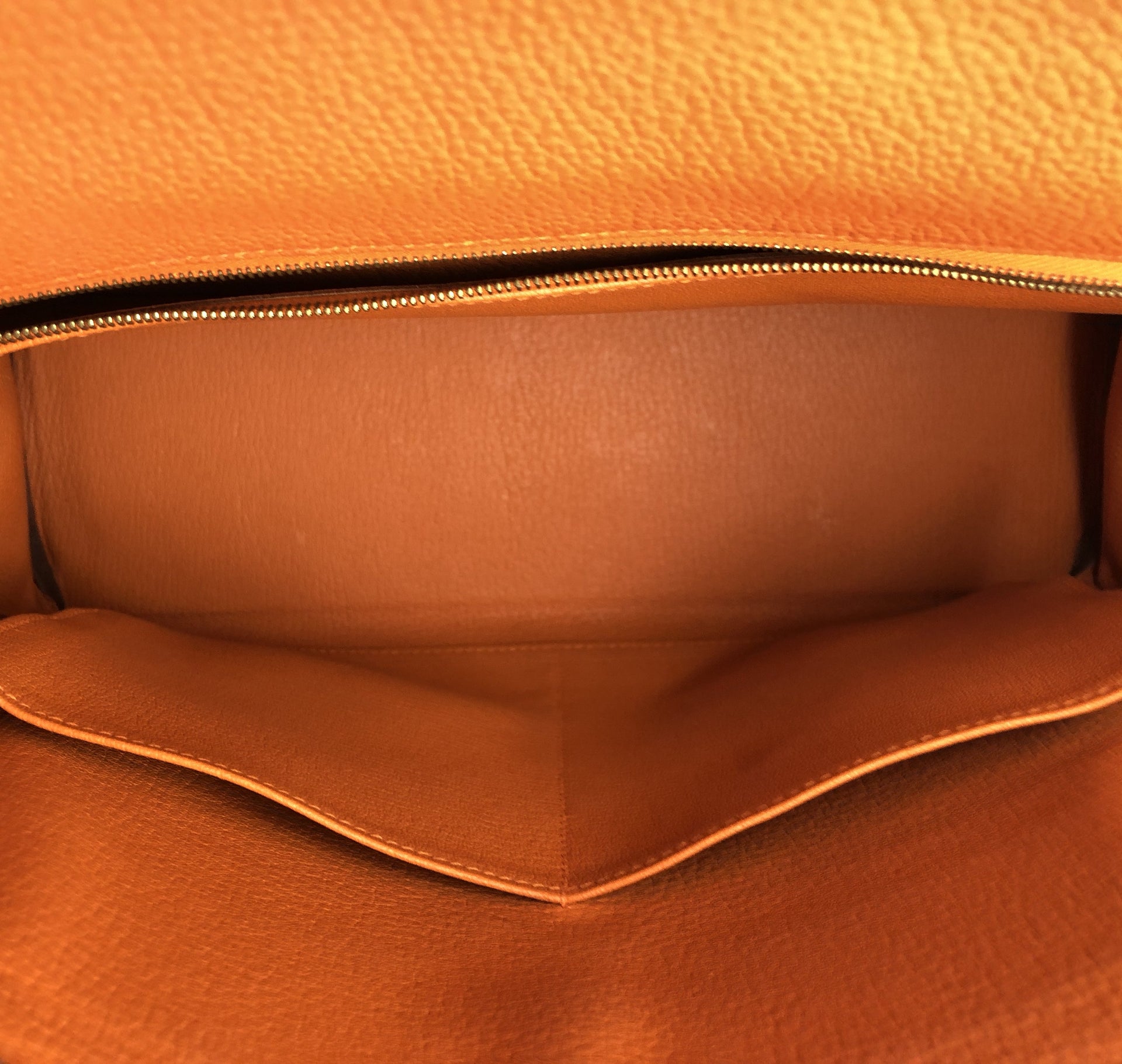 Hermes Orange Togo Leather Kelly 32