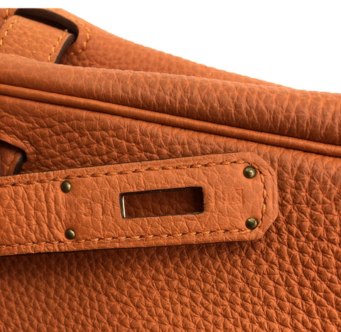 Hermes Orange Togo Leather Kelly 32