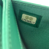 Lambskin Green Classic Small Flap Wallet