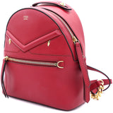 Red Leather Monster Eyes Mini Backpack Bag