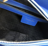 Dior Medium Lady Dior in Blue Lambskin Leather