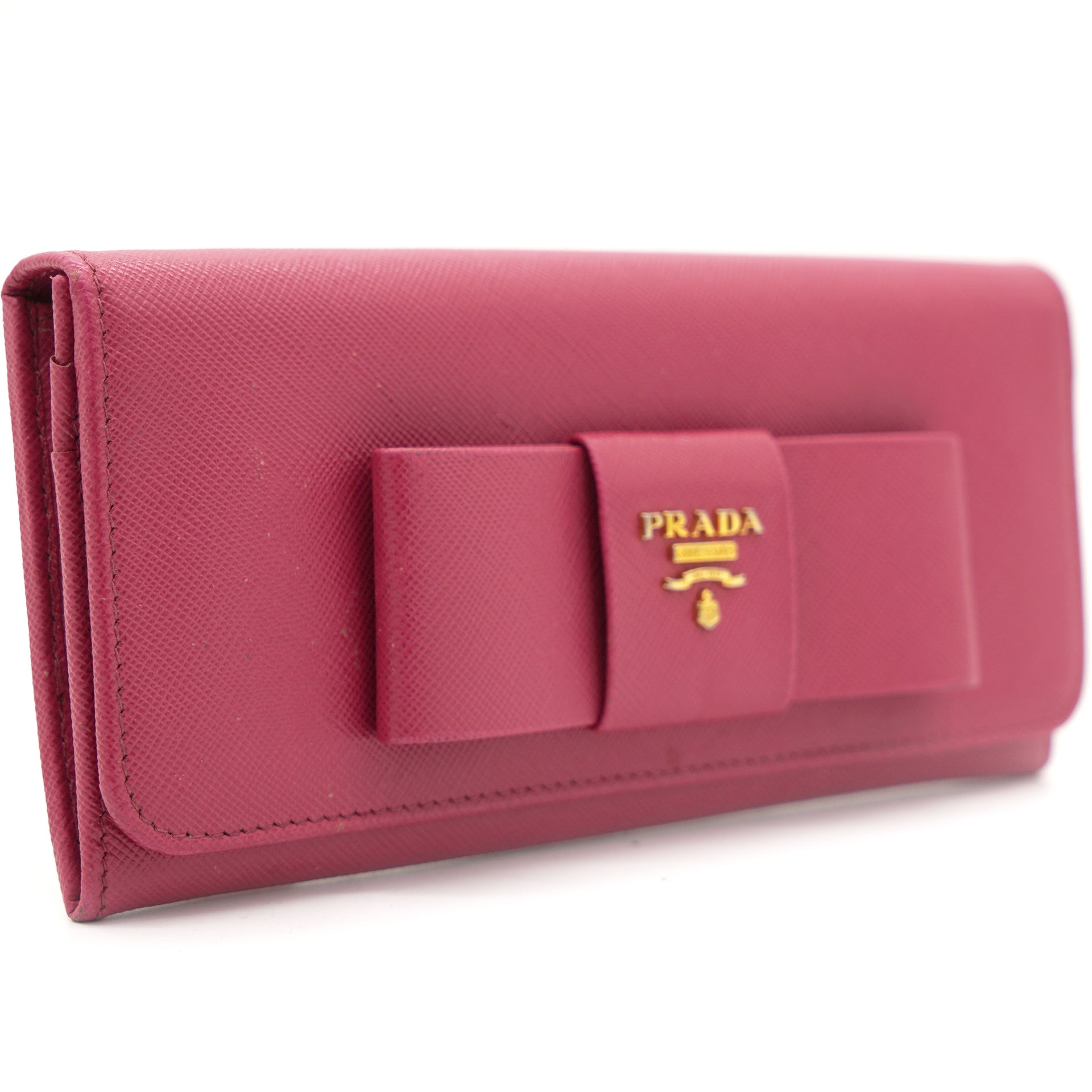 Authentic Prada Pink Bow Wallet 