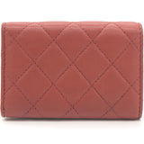 Lambskin Quilted Chanel 19 Tri-Fold Wallet Pink