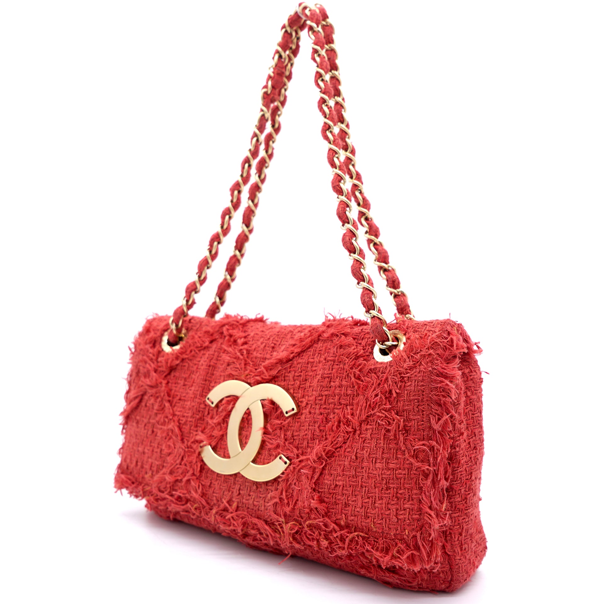 CHANEL Red Tweed Flap Bag at Rice and Beans Vintage