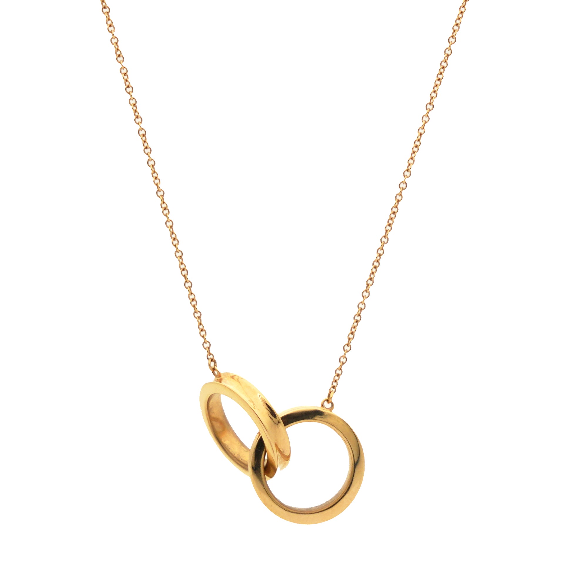 Tiffany 1837® interlocking circles pendant in sterling silver and 18k rose  gold. | Tiffany & Co.