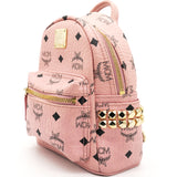 Pink Visetos Coated Canvas and Leather Mini Studded Stark-Bebe Boo Backpack