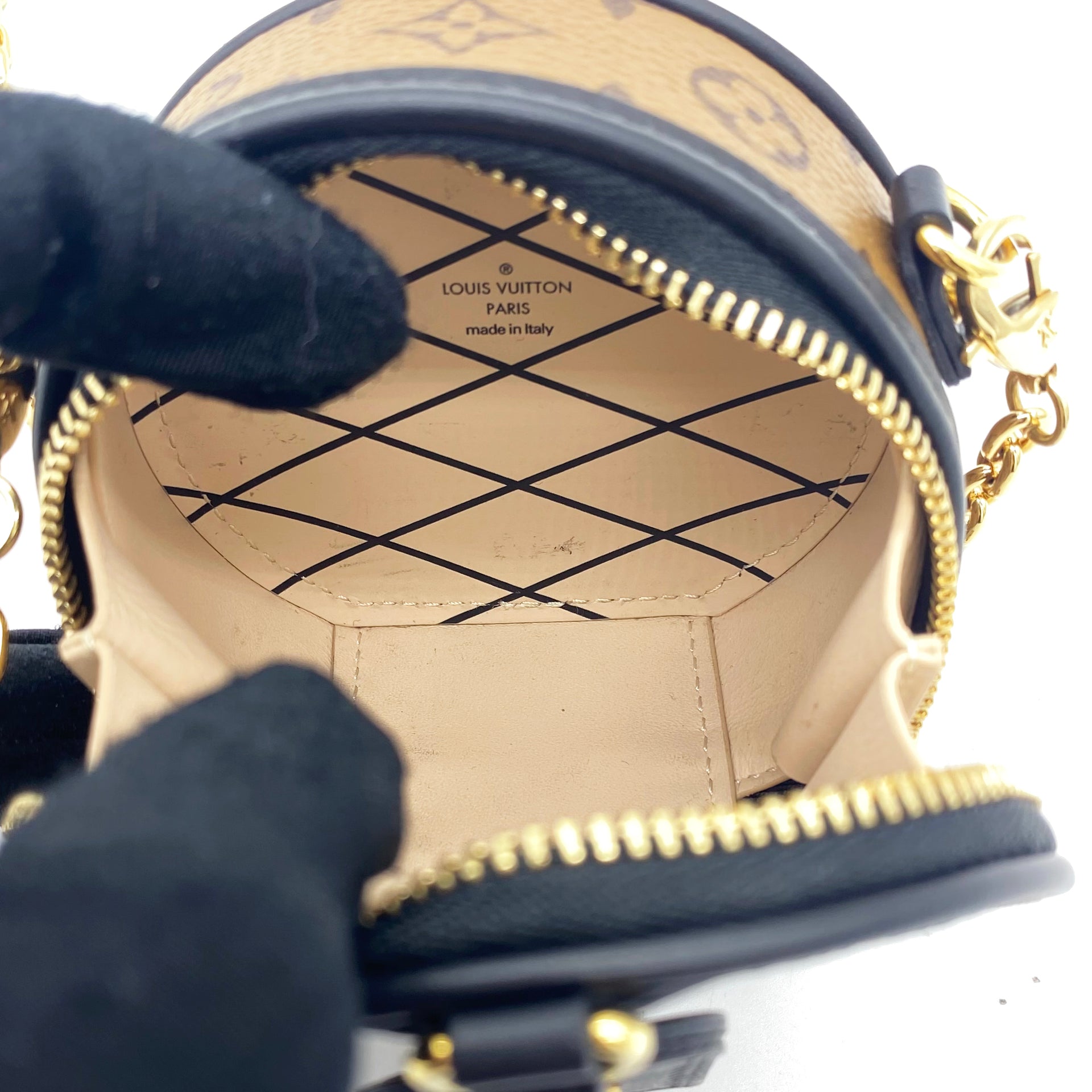 Louis Vuitton Petite Boite Chapeau Bag Python Gold 2430451