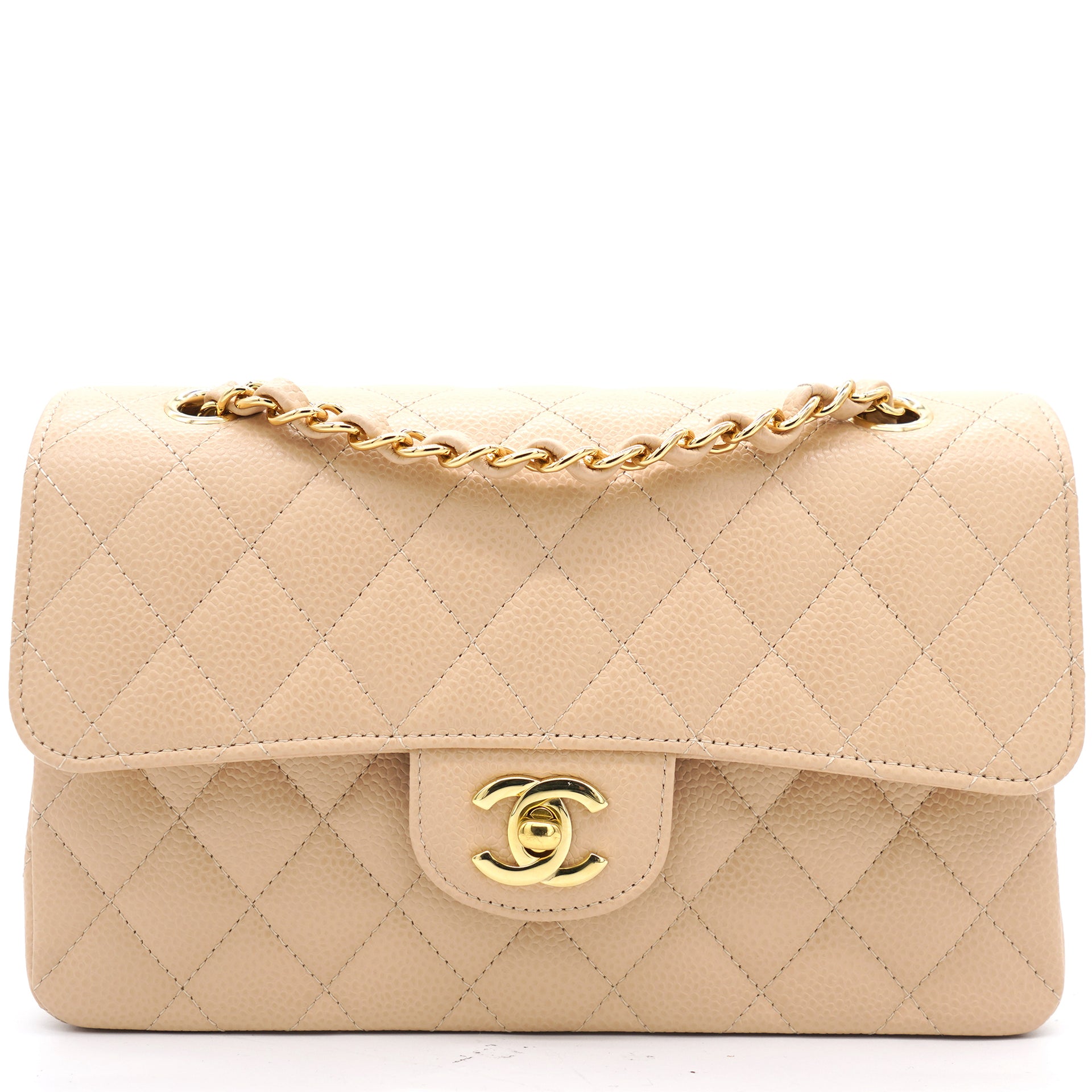 Chanel Caviar Quilted Small Double Flap Beige Clair – STYLISHTOP