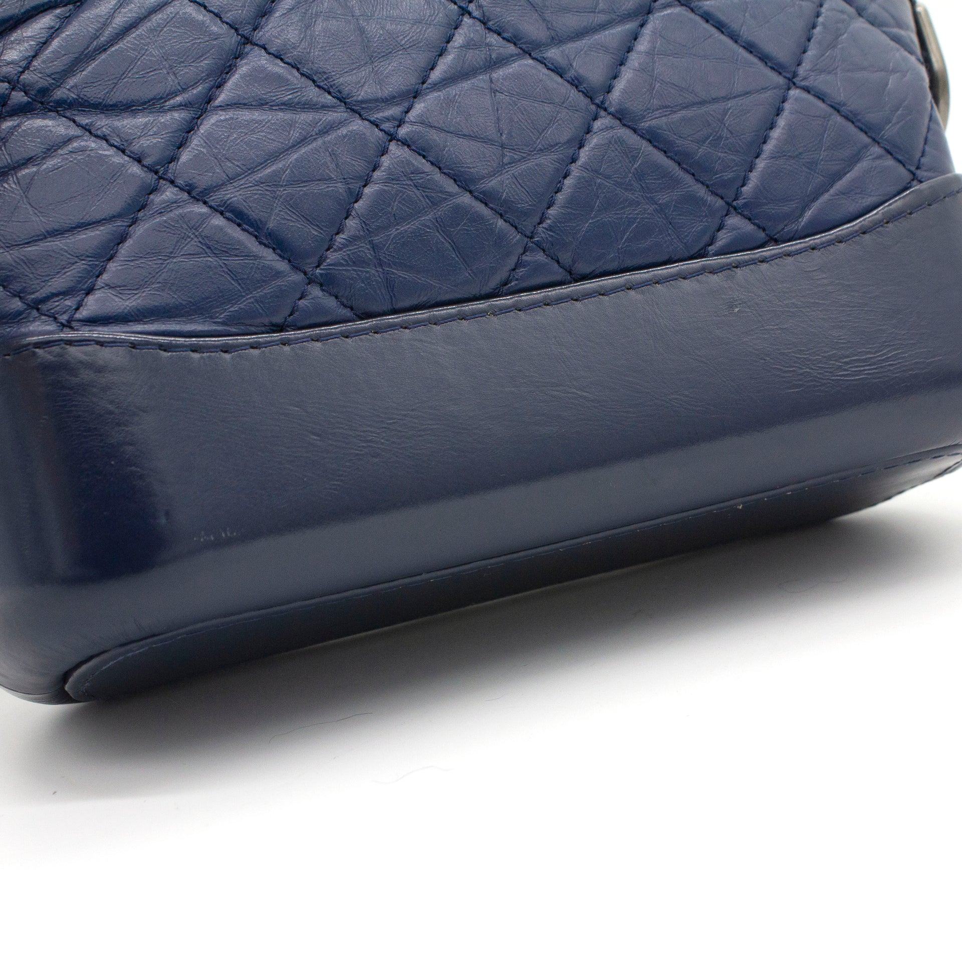 Calfskin Quilted Small Gabrielle Hobo Blue