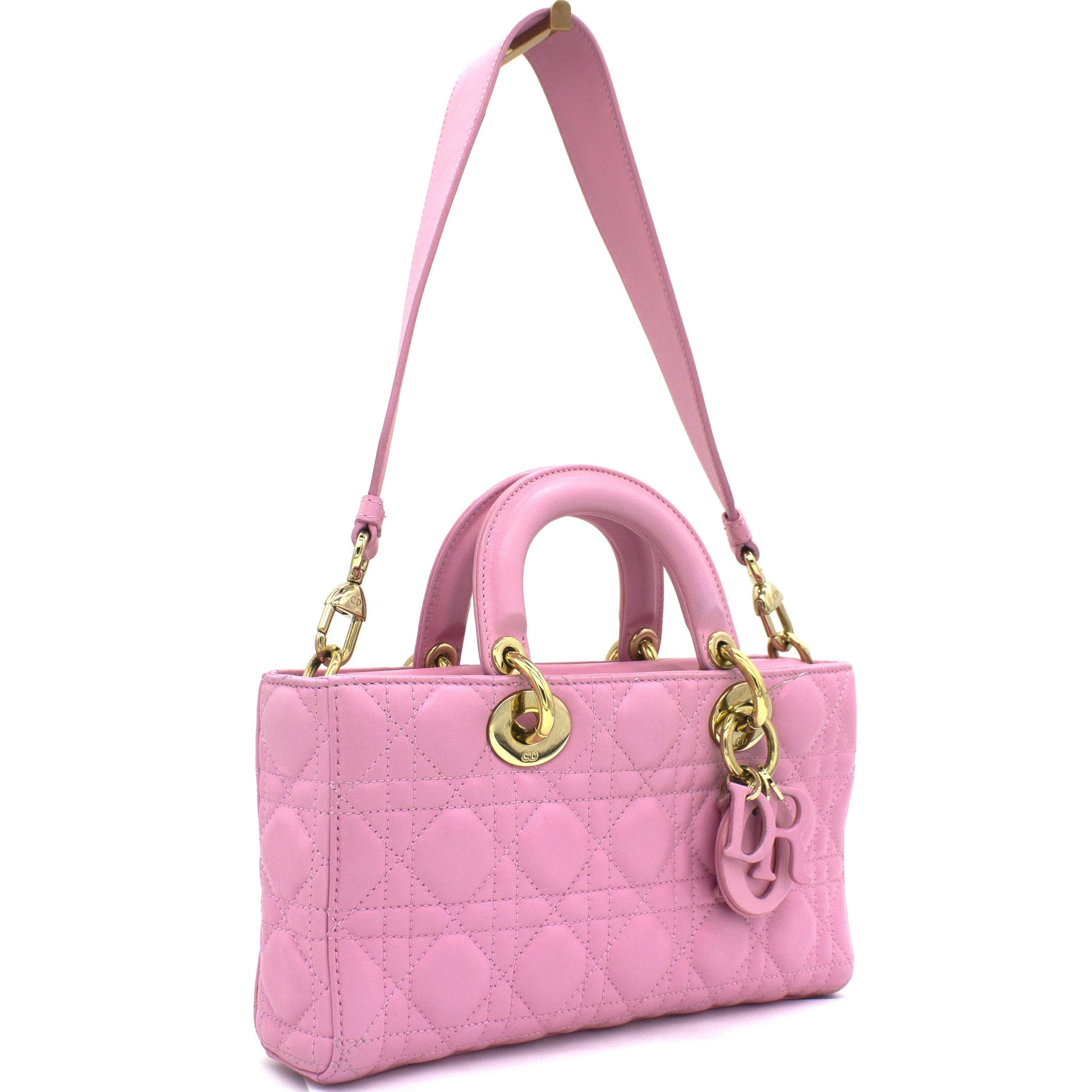 Pink Quilted Leather Runway Bag