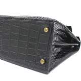 Black Porosus Crocodile Leather Gold Hardware Kelly 32 Bag