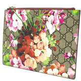 GG Supreme Monogram Small Blooms Zip Pouch Antique Rose