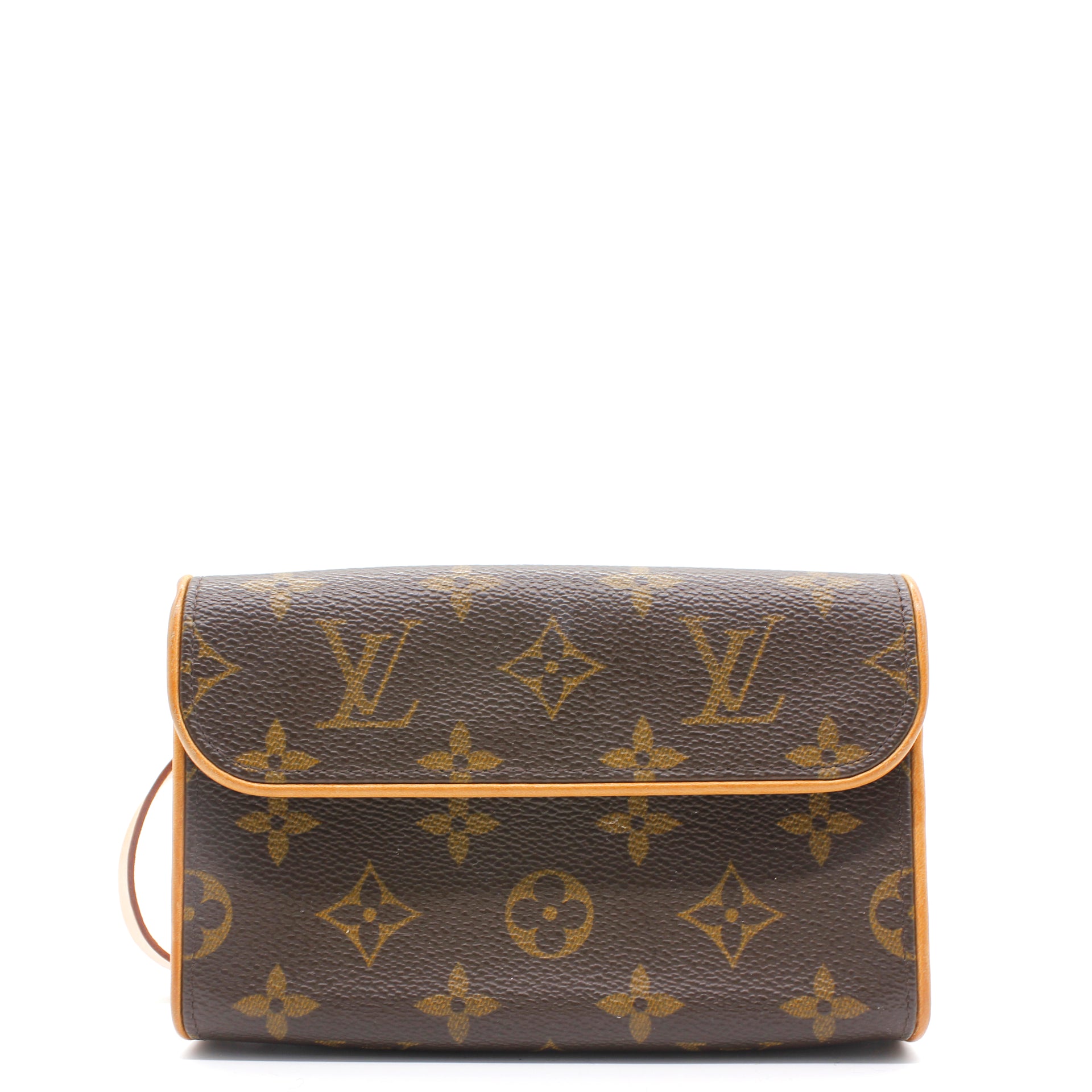 Louis Vuitton Brown Monogram Canvas Leather Pochette Florentine