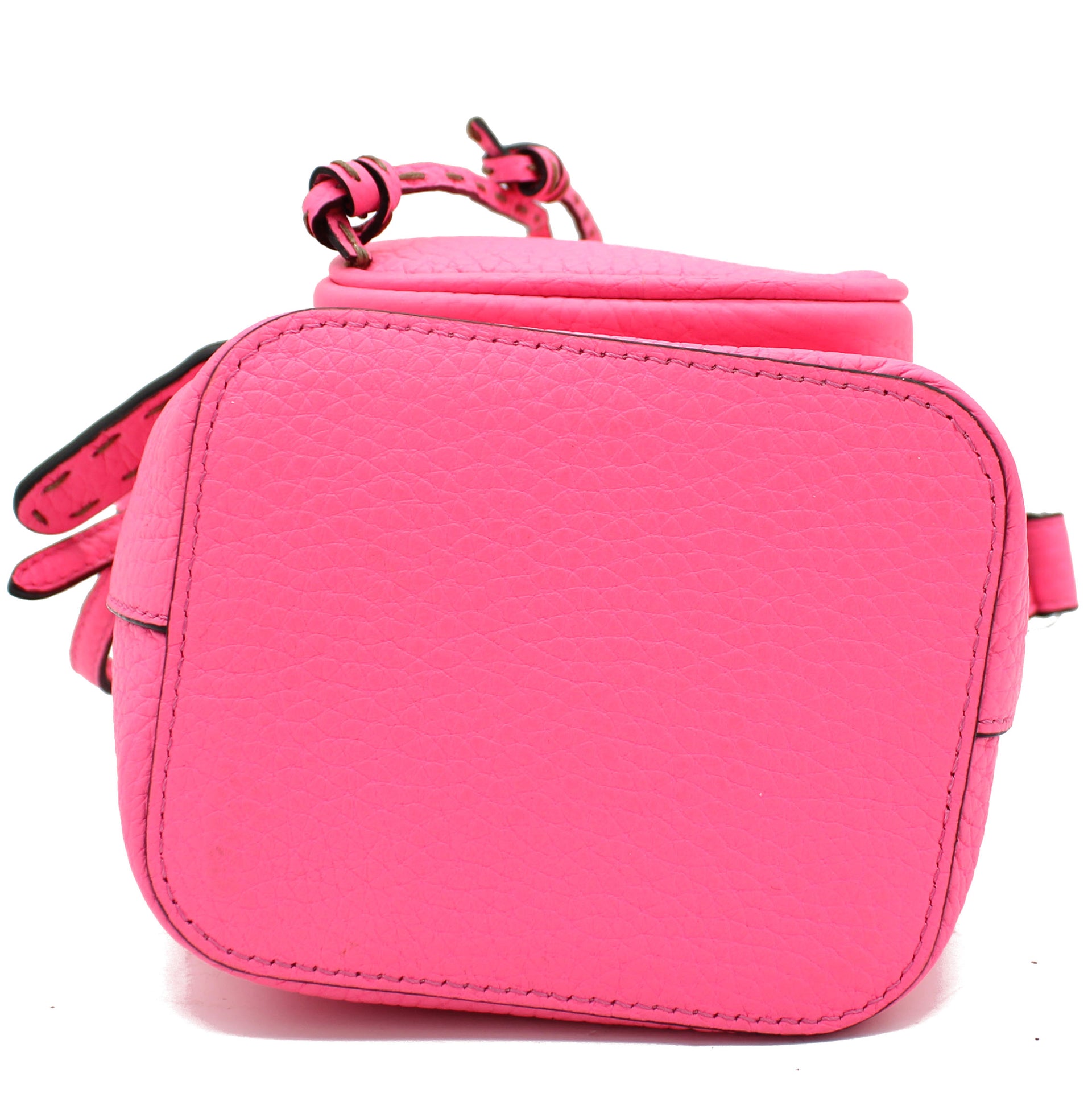 Calfskin Romano F is Mini Mon Tresor Bucket Bag Pink