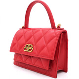 Quilted Smooth Calfskin XS Sharp Satchel Red