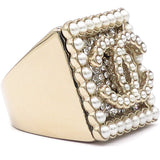 Crystal CC Ring Pearl Gold 52
