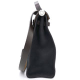 Black/Cacao Canvas and Leather Herbag Zip 31 Bag