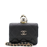 Chanel card holder with pearl strap, Luxury, Bags & Wallets on