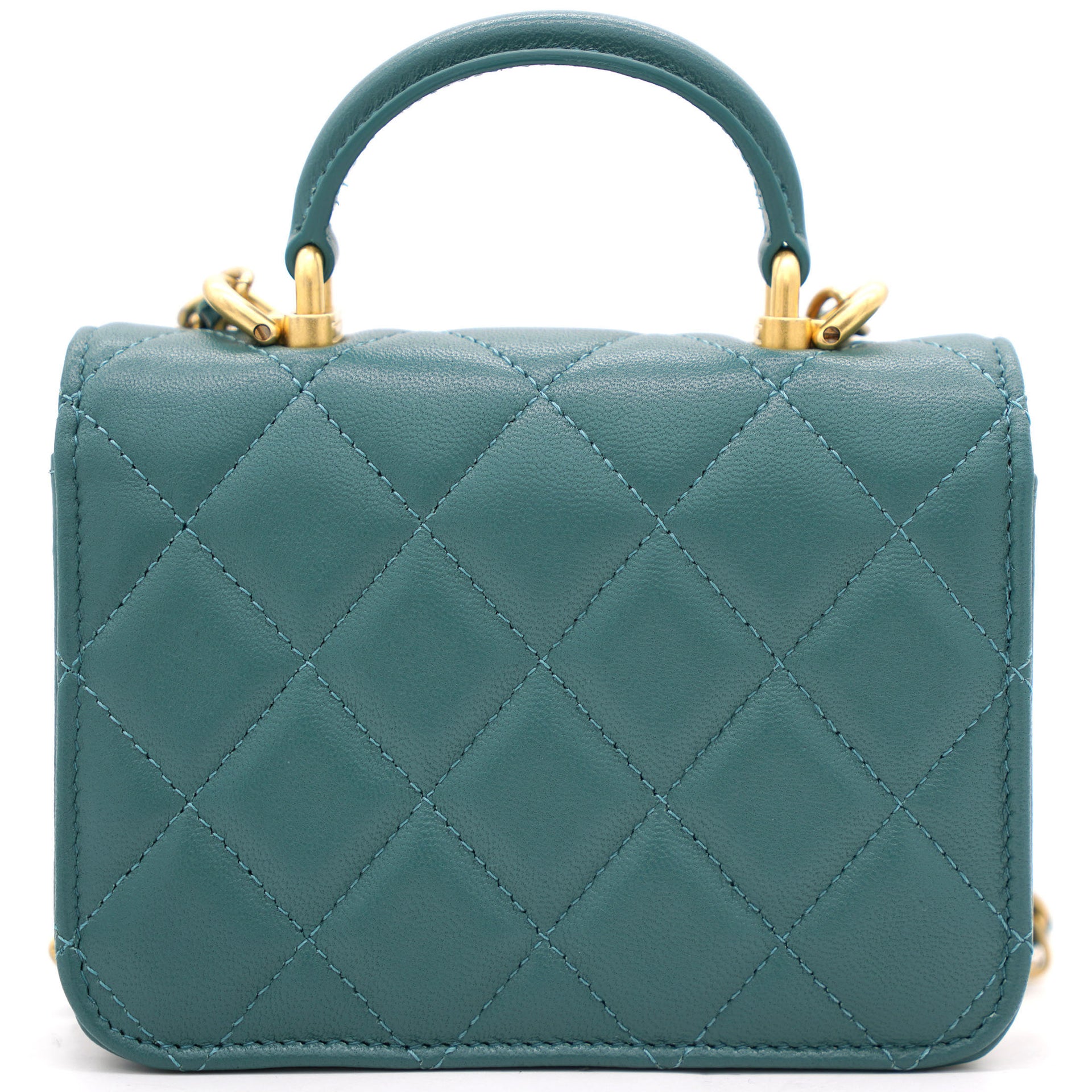 Chanel Trendy CC Flap Bag Quilted Lambskin Medium Blue 811198
