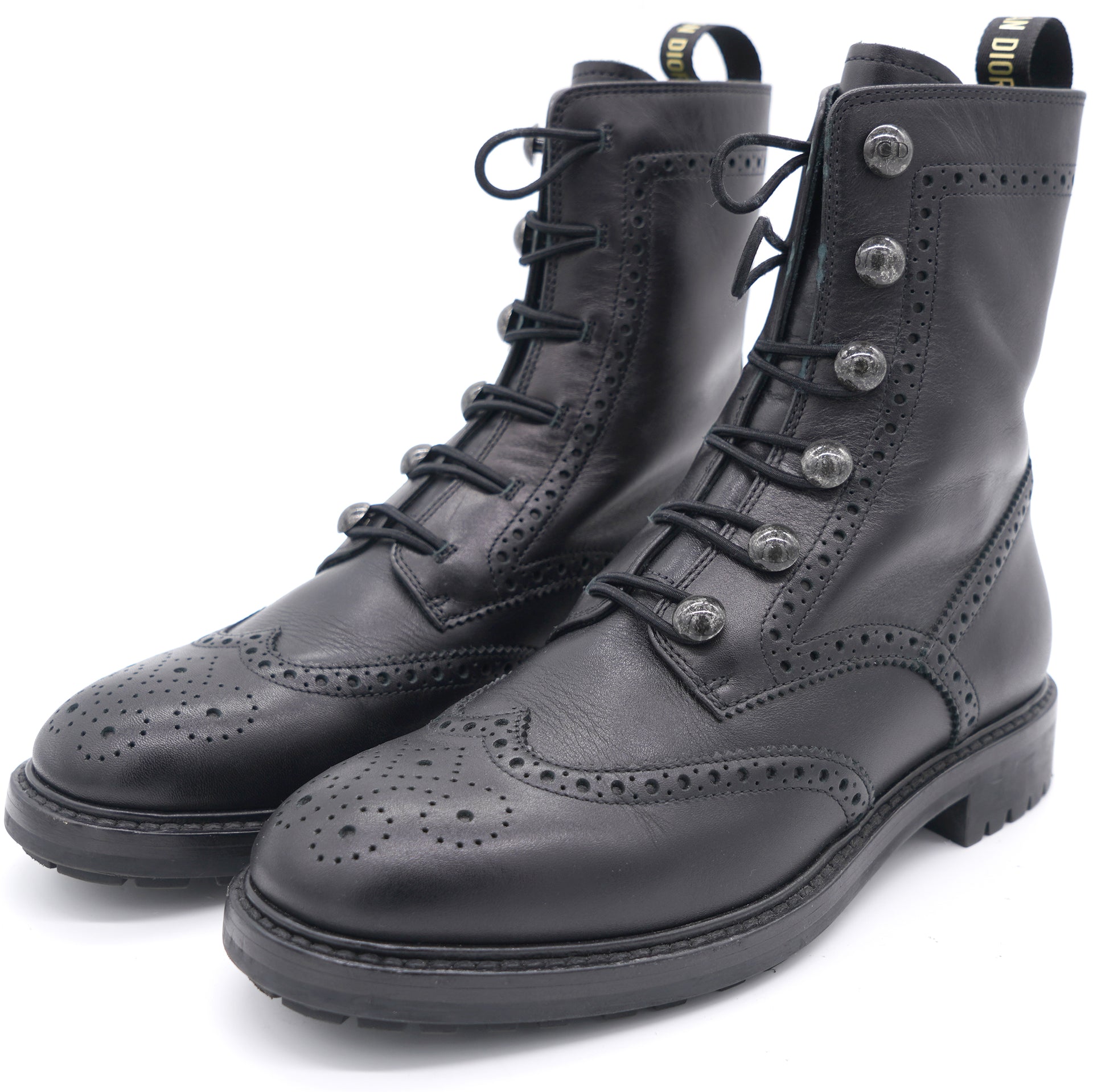 Calfskin Diorunit Low Boot 36 Black