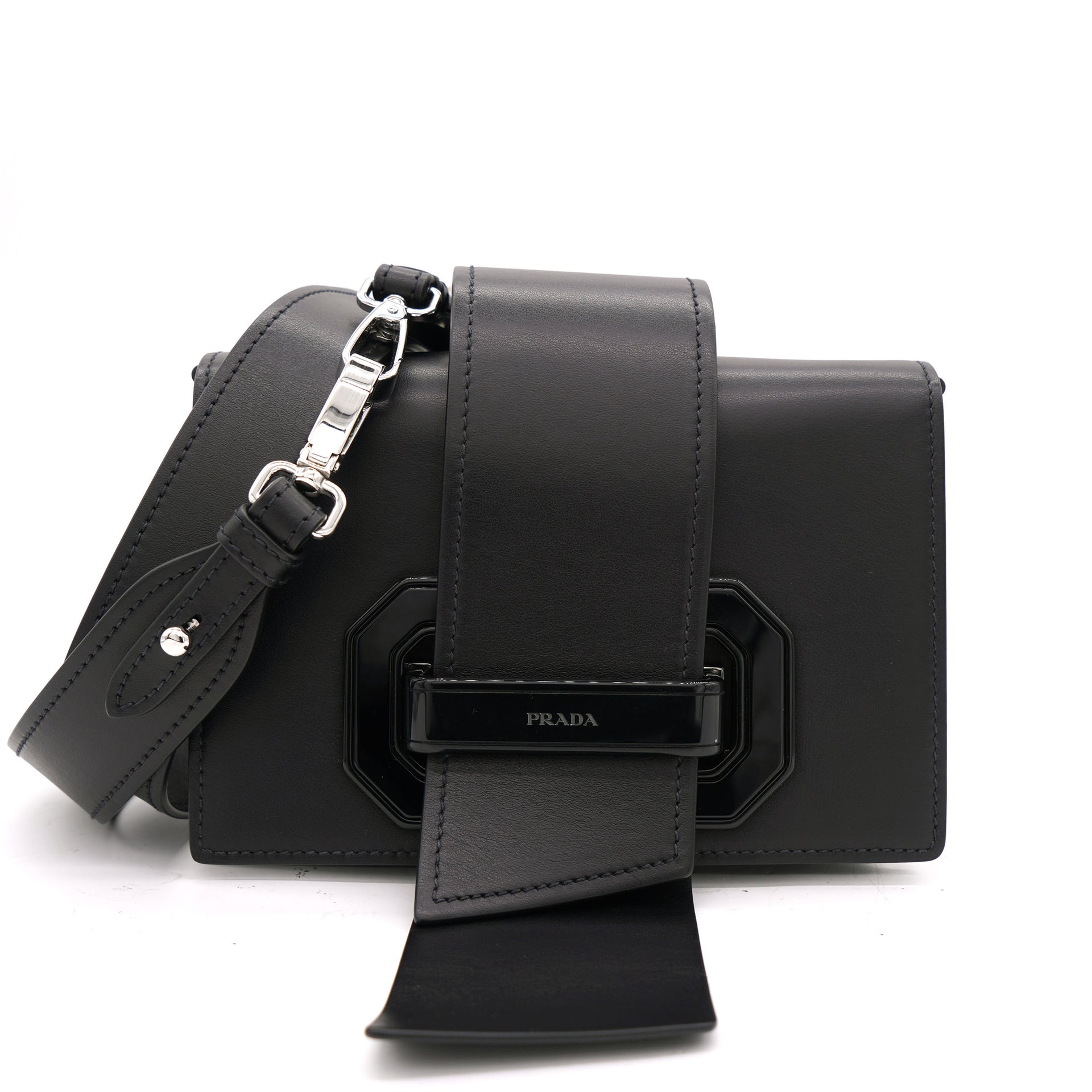 Box Calfskin Shoulder Bag Black