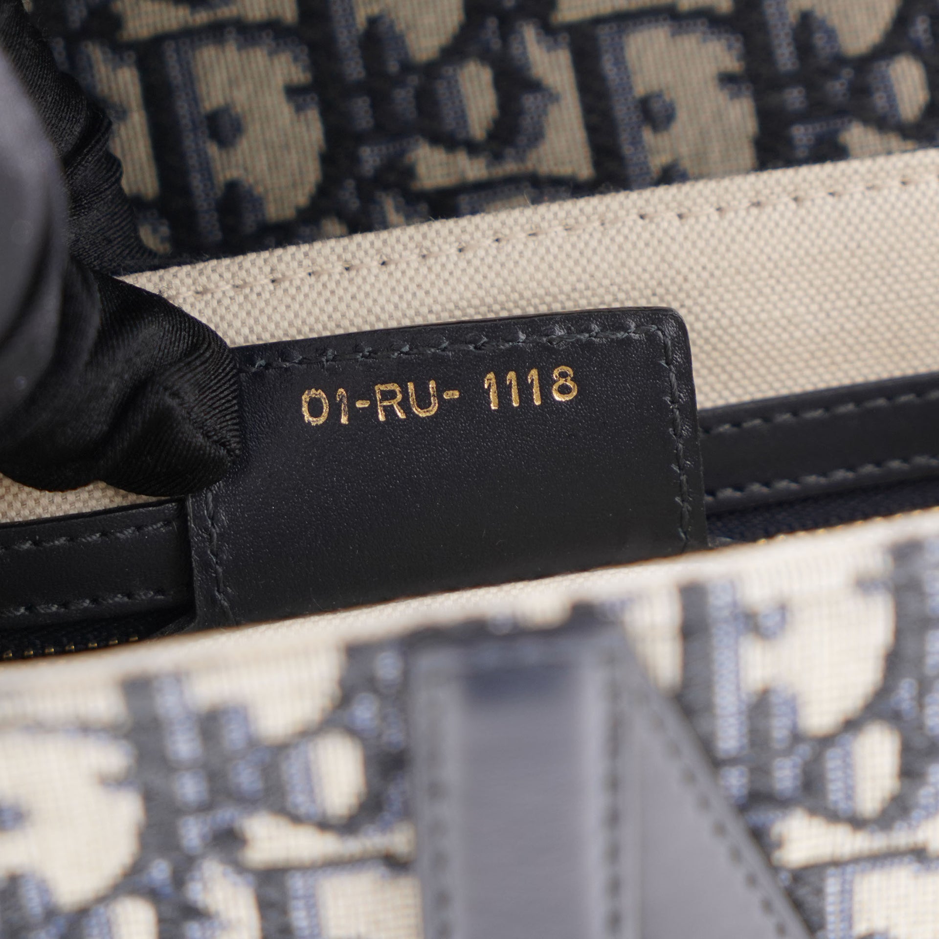 Christian Dior Saddle Key Pouch Oblique Canvas Blue 751283