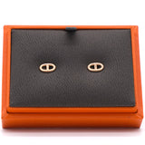 18K Rose Gold TPM Chaine D'Ancre Stud Earrings