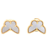 18K Yellow Gold Mother of Pearl Sweet Alhambra Butterfly Earrings