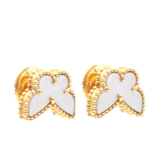 18K Yellow Gold Mother of Pearl Sweet Alhambra Butterfly Earrings