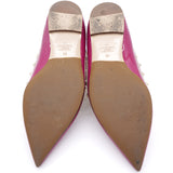 Dark Pink Patent Leather Rockstud Ballet Flats 39