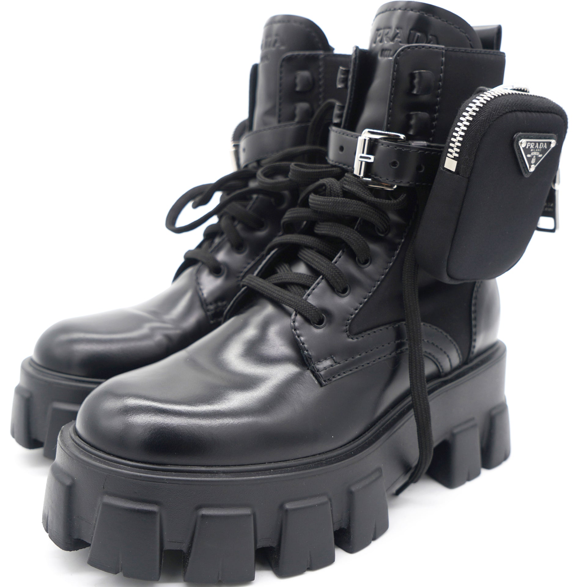 Monolith leather and Nylon Boots 37