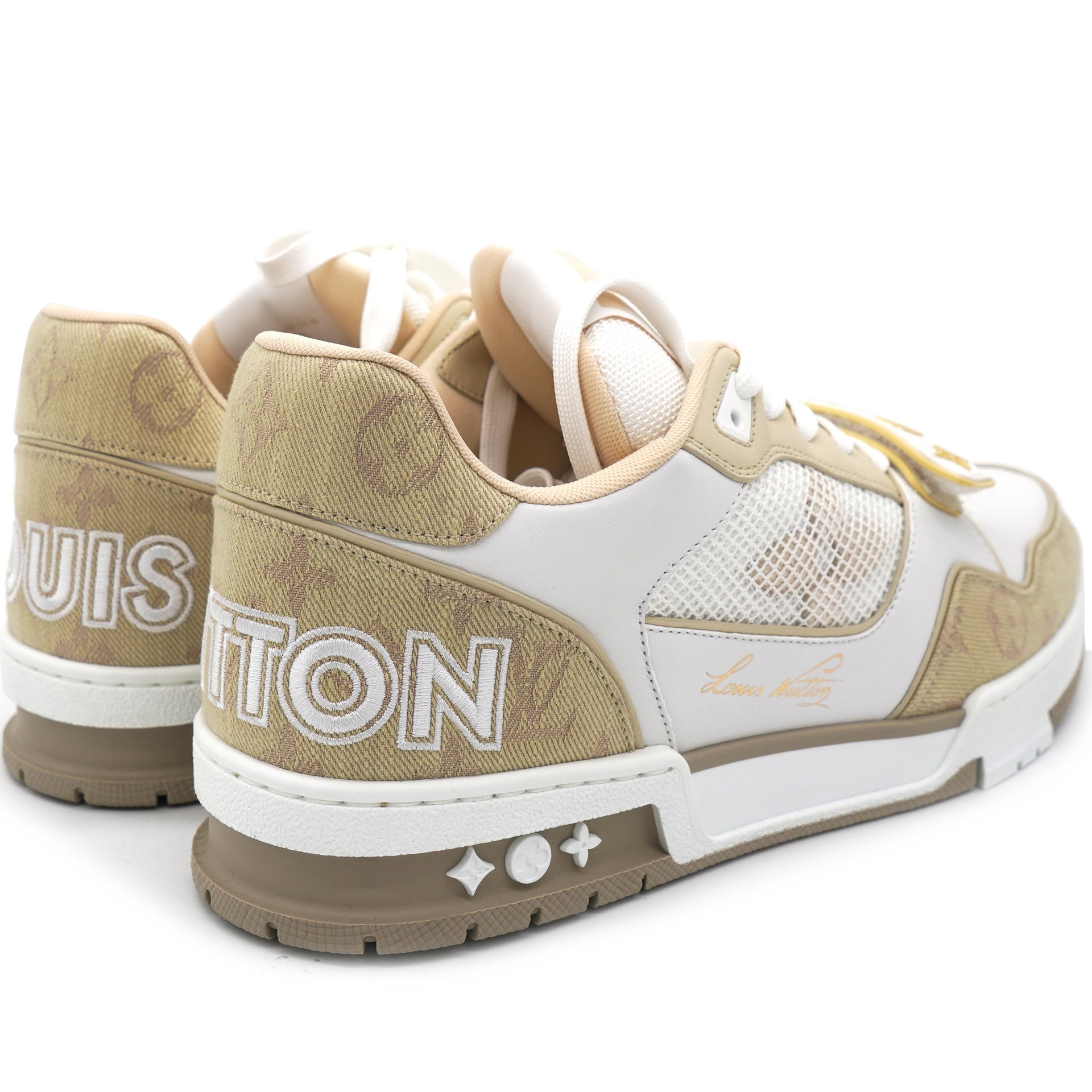Louis Vuitton Trainer Beige Sneakers 9.5/44 – STYLISHTOP