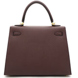 Chocolate Brown Epsom Leather Gold Hardware Kelly 25 Bag