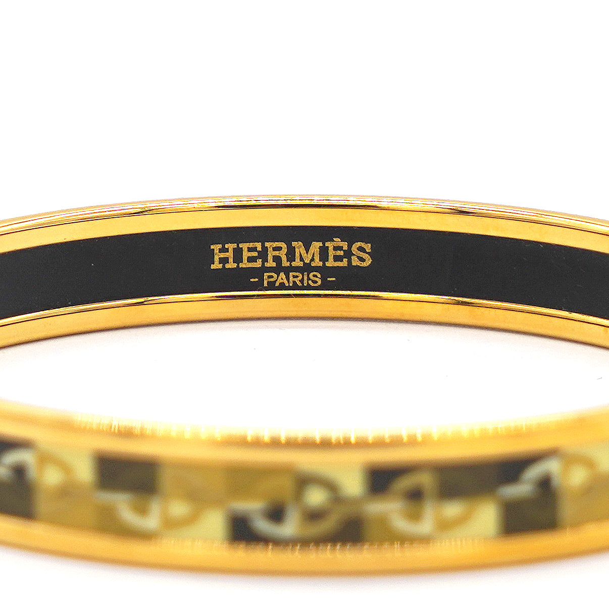 Hermes Paris 24 Faubourg Blue Multi-Color Enamel Bangle Bracelet