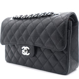 Caviar Quilted Small Classic Double Flap Black