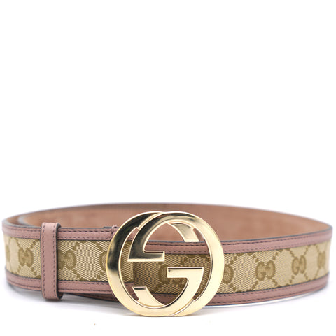 Monogram Interlocking G Belt 85-44 Pink