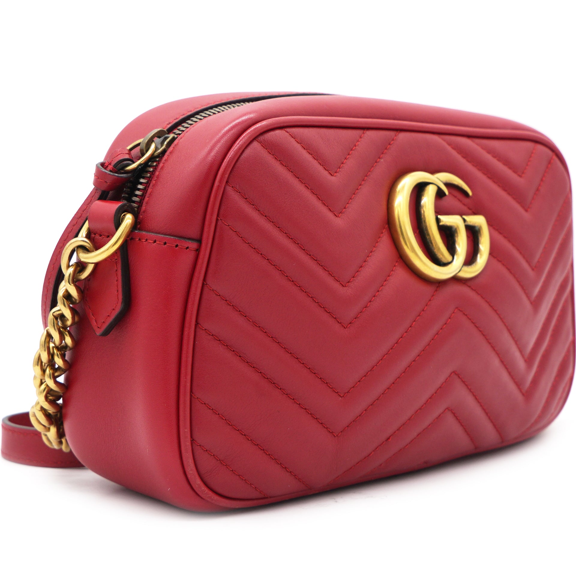 Gucci GG Marmont Small Matelassé Shoulder Bag Red – STYLISHTOP