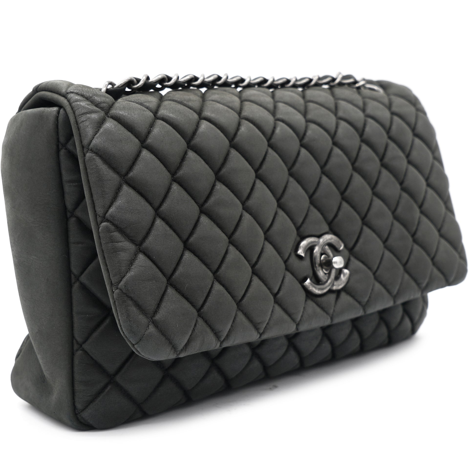 Chanel Bubble Shoulder Bag Quilted Fabric Medium