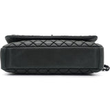 Black Quilted Leather CC Single Flap Bag