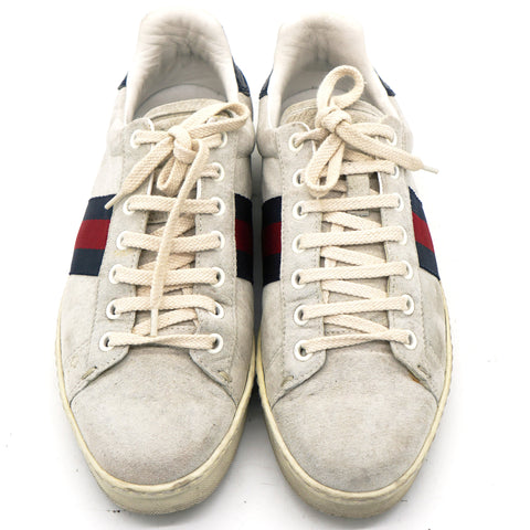 Grey Suede Ace Web Low Top Sneakers 36