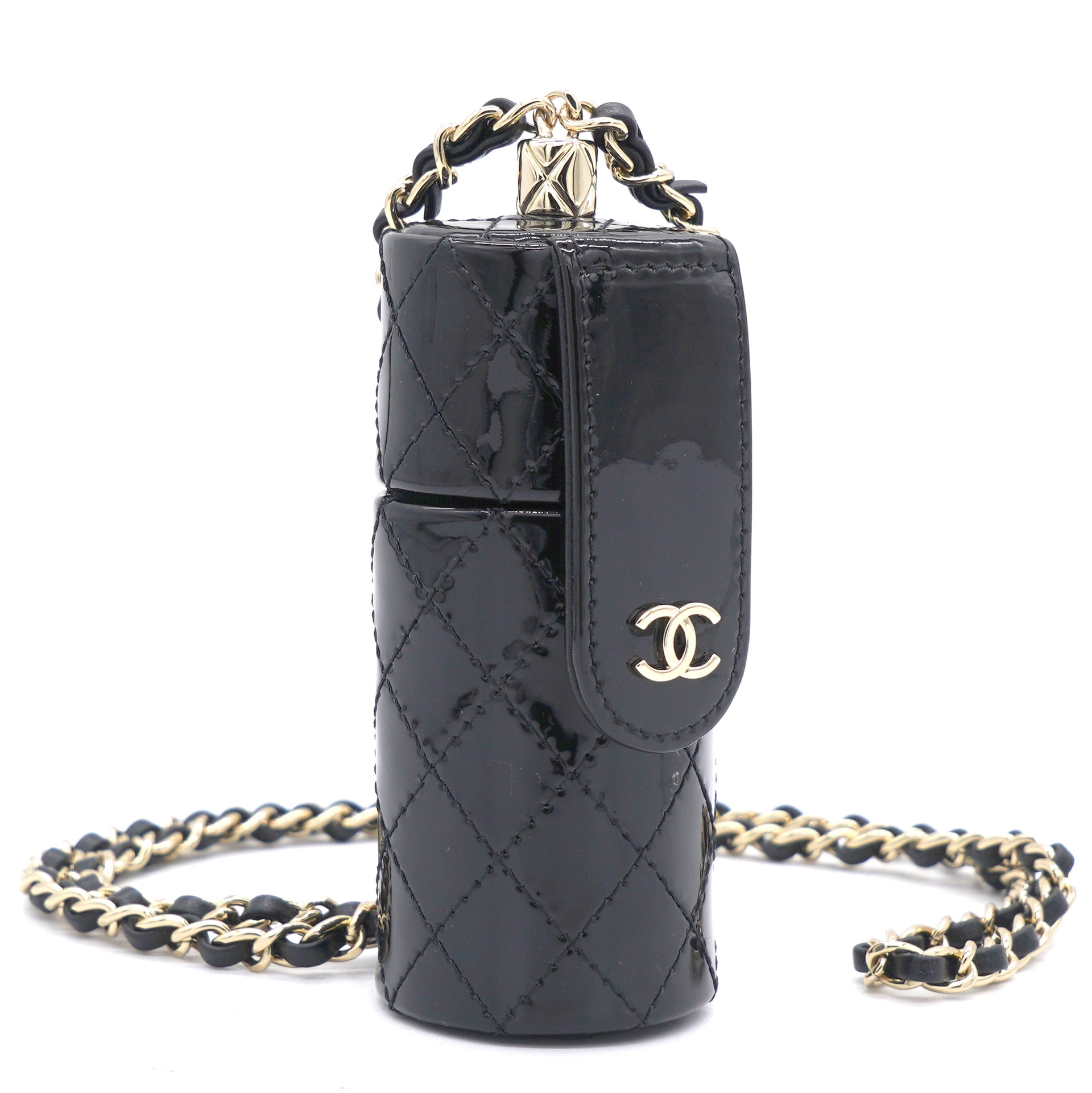 Chanel Black Quilted Patent Leather Lipstick Holder – STYLISHTOP