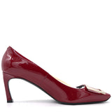 Red Patent Leather Trompette Embellished Pump 39.5