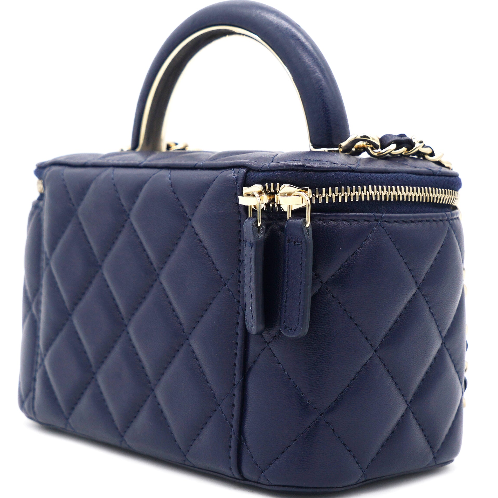 Chanel vanity case navy Clearance