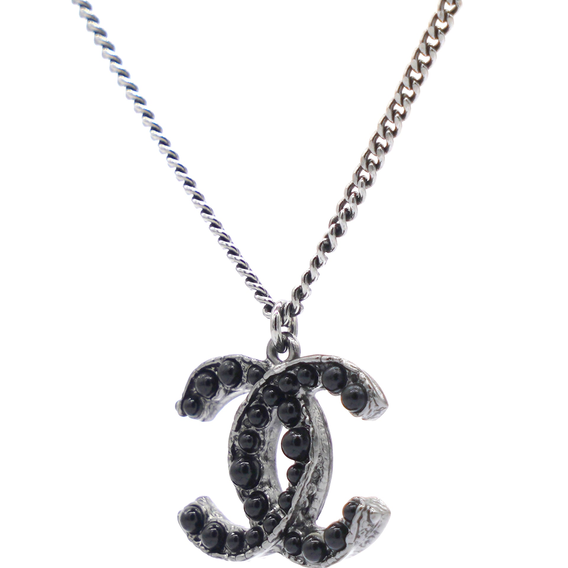 Black Crystal Embellished Necklace