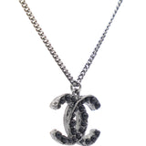 Black Crystal Embellished Necklace