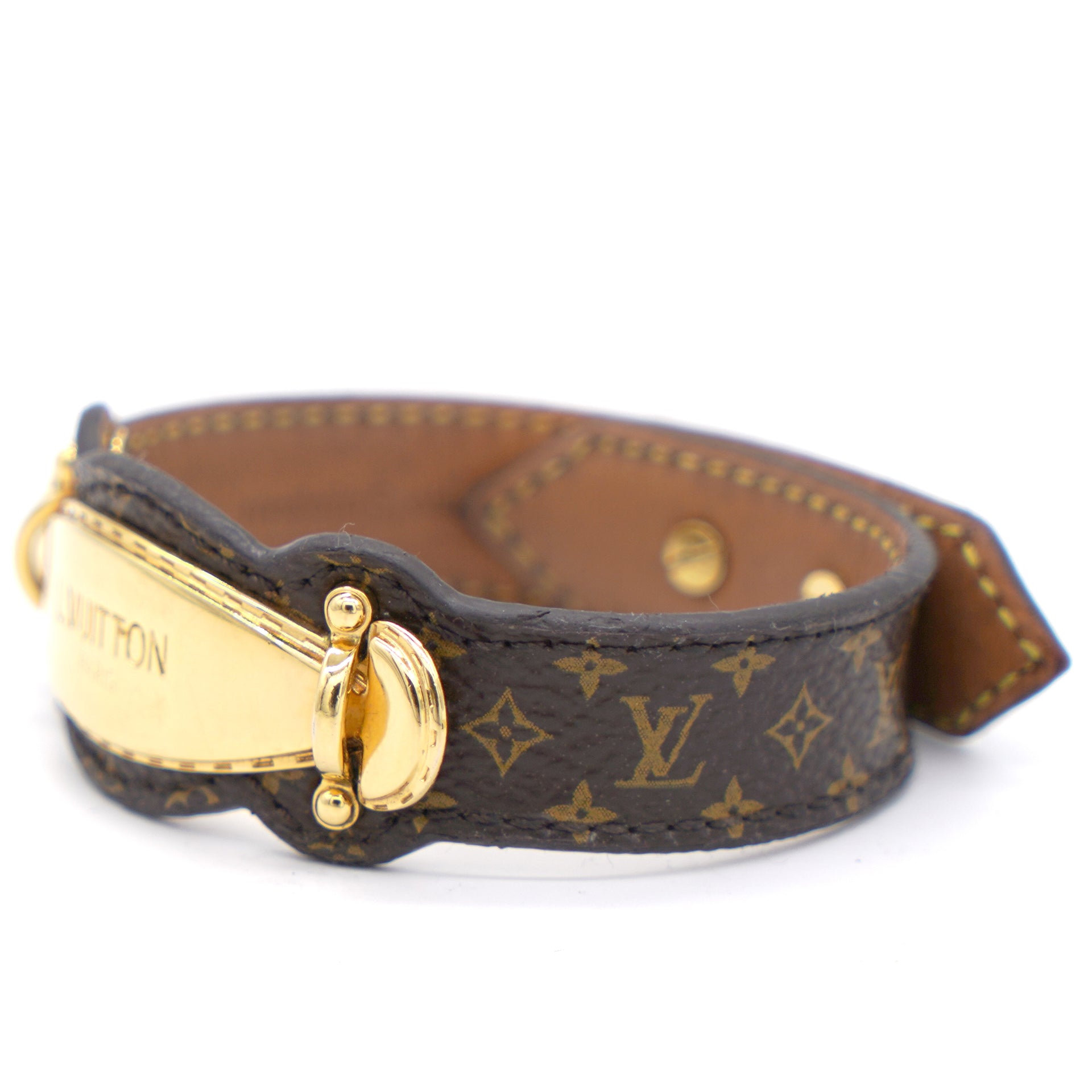 Louis Vuitton monogram spirit nano monogram bracelet Brown Cloth